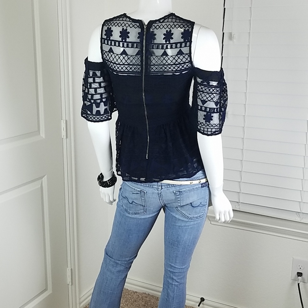 Parker Lace Peplum Top - Picture 9 of 14